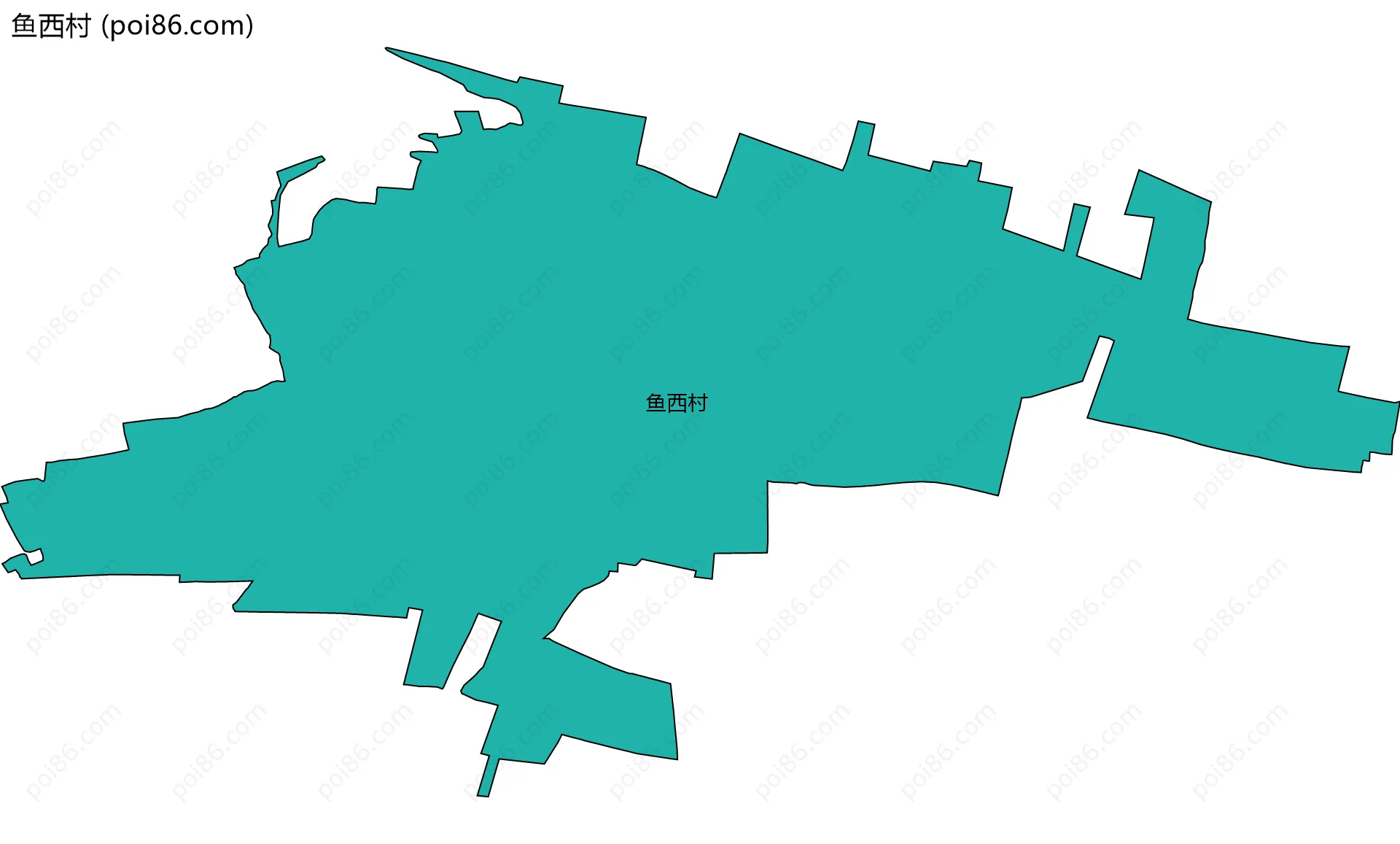 鱼西村边界地图