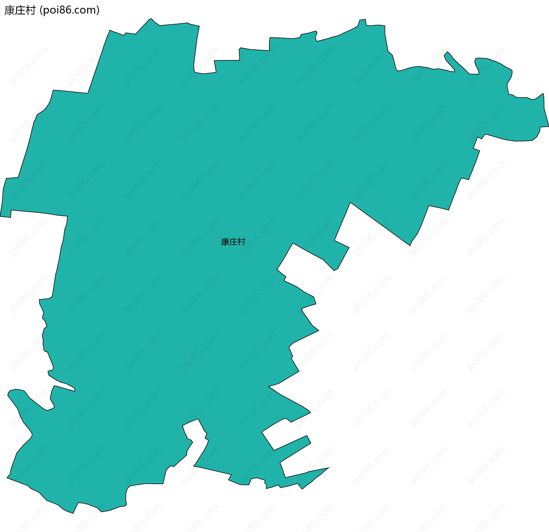 康庄村边界地图