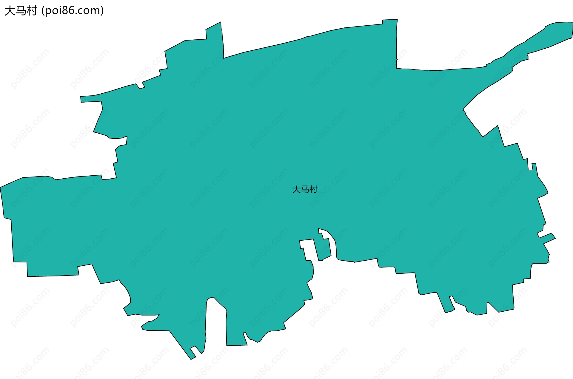 大马村边界地图