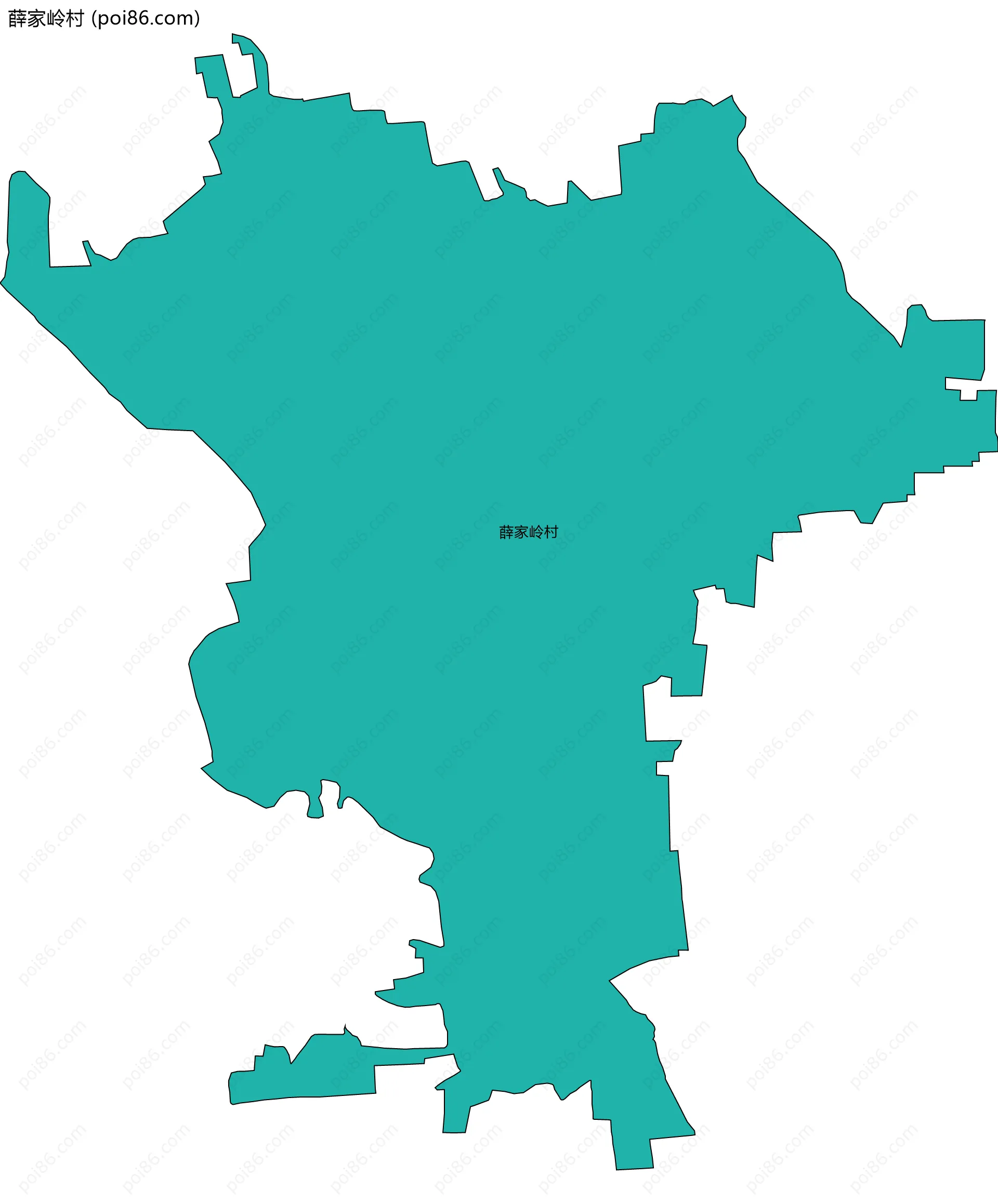 薛家岭村边界地图