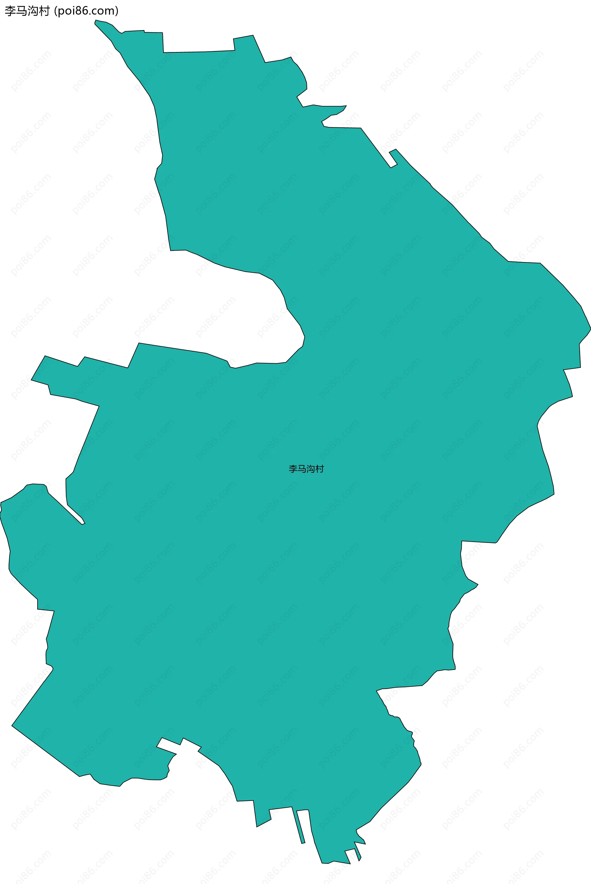 李马沟村边界地图