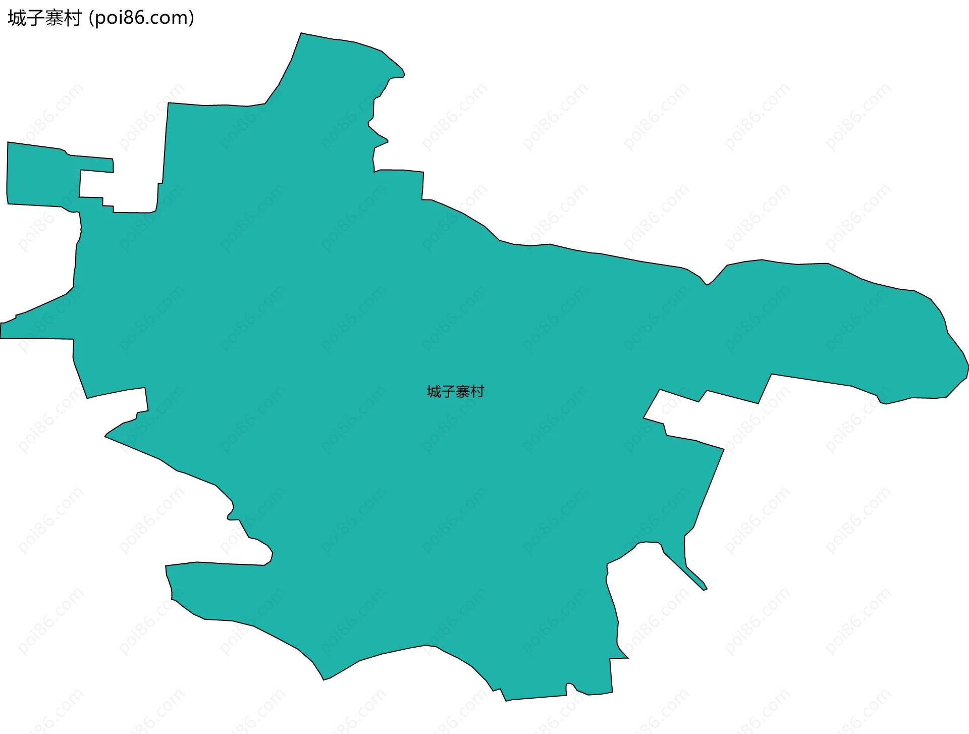 城子寨村边界地图