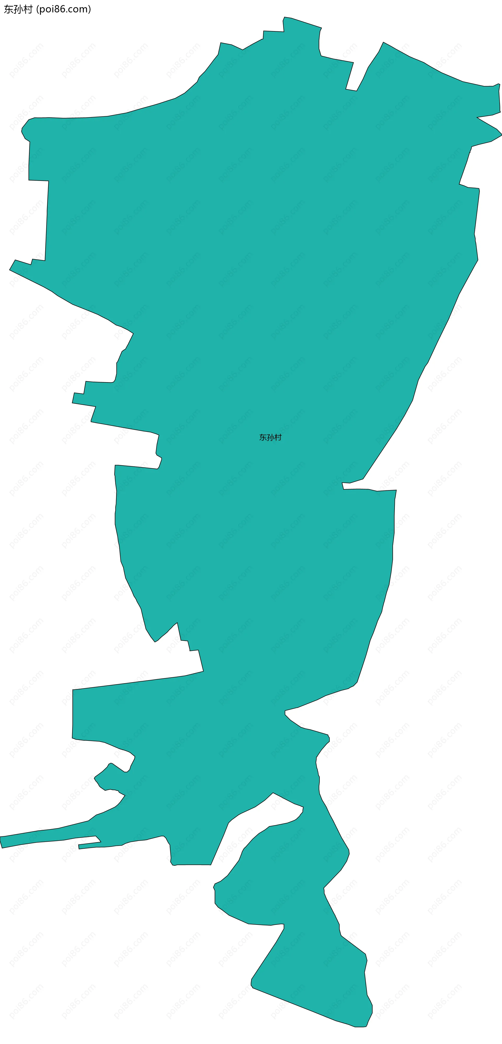 东孙村边界地图