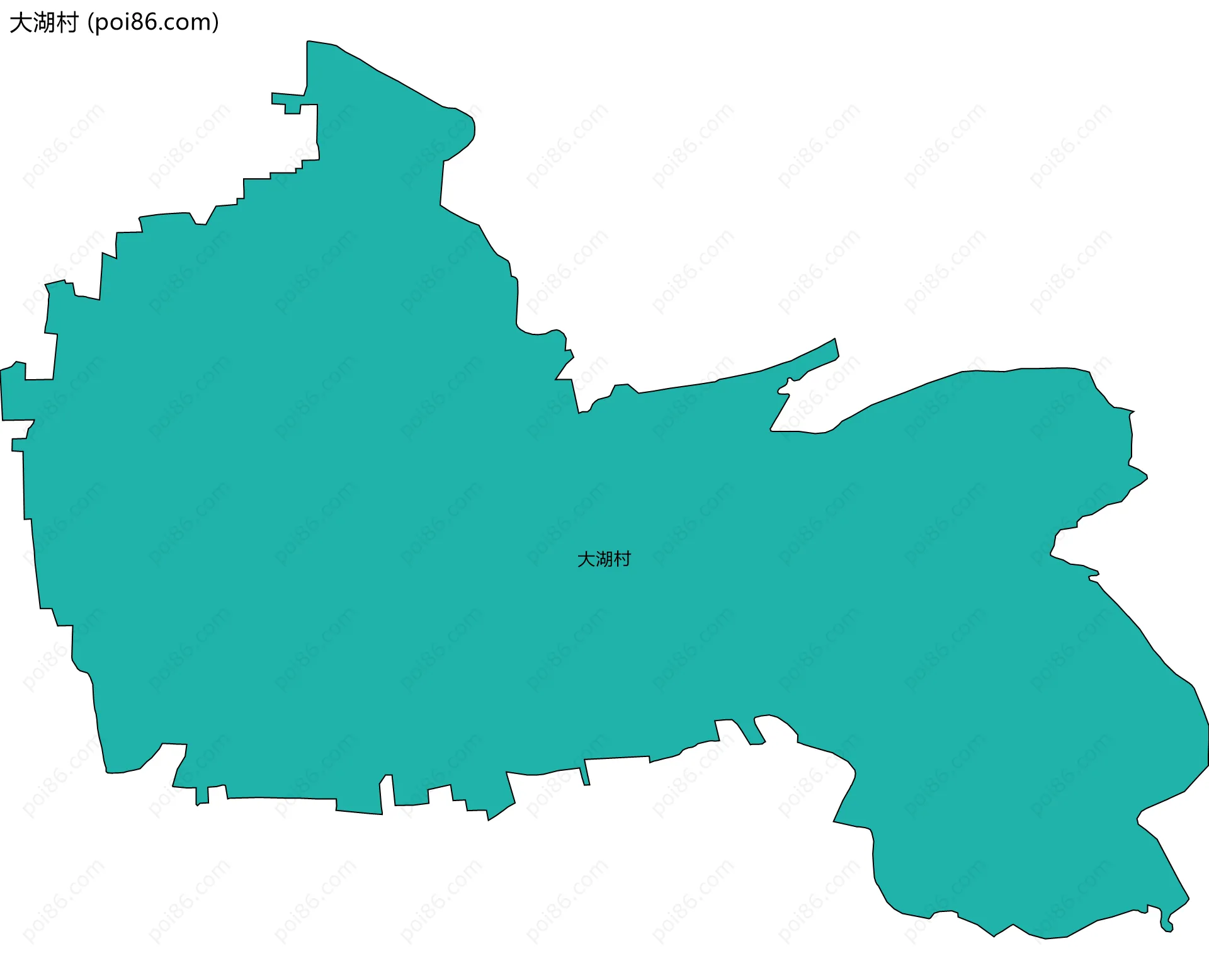 大湖村边界地图