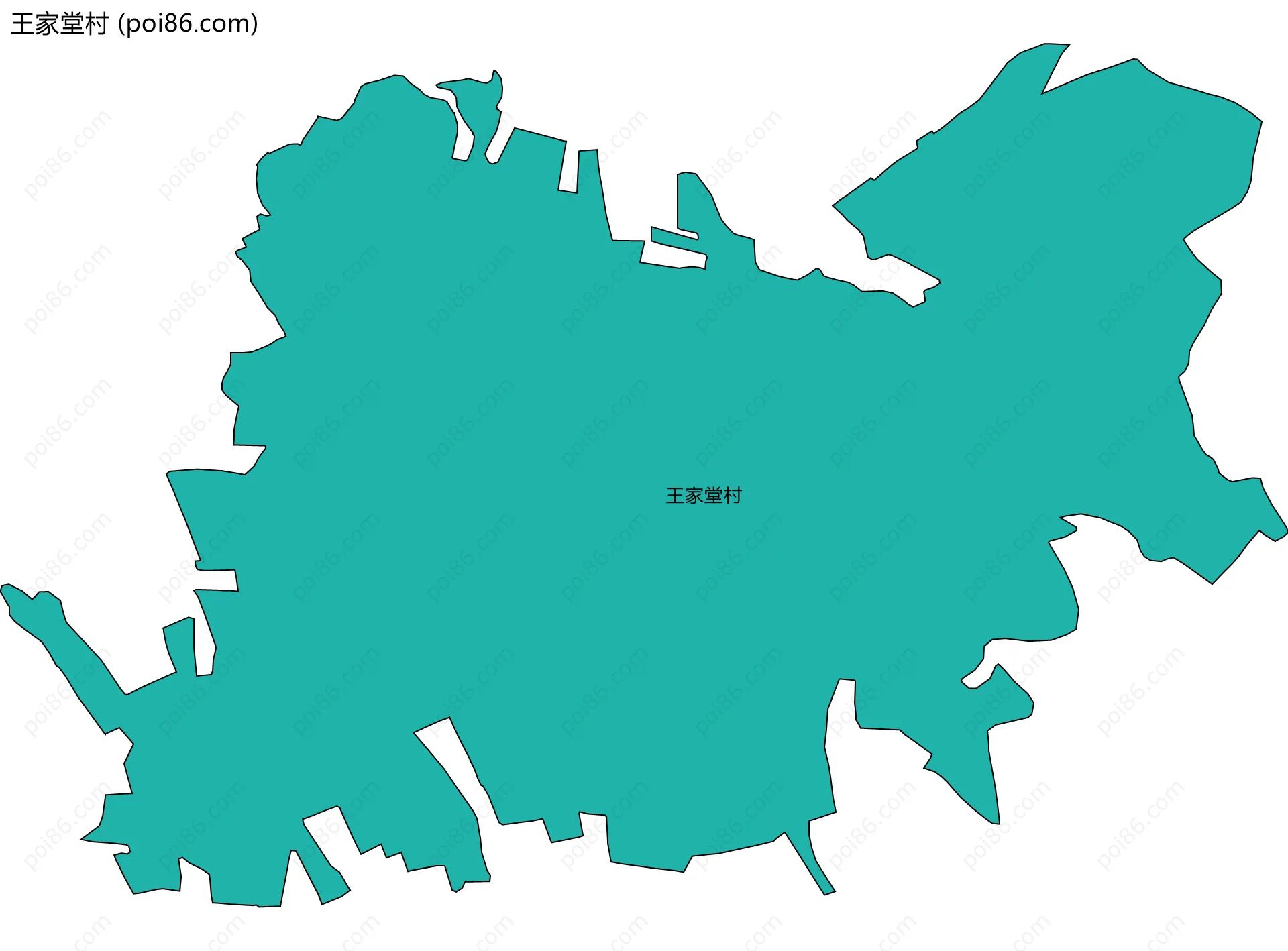 王家堂村边界地图