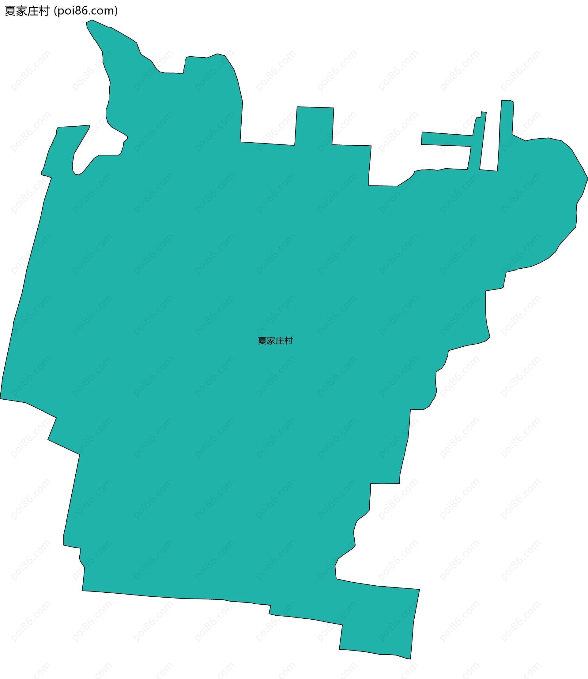 夏家庄村边界地图