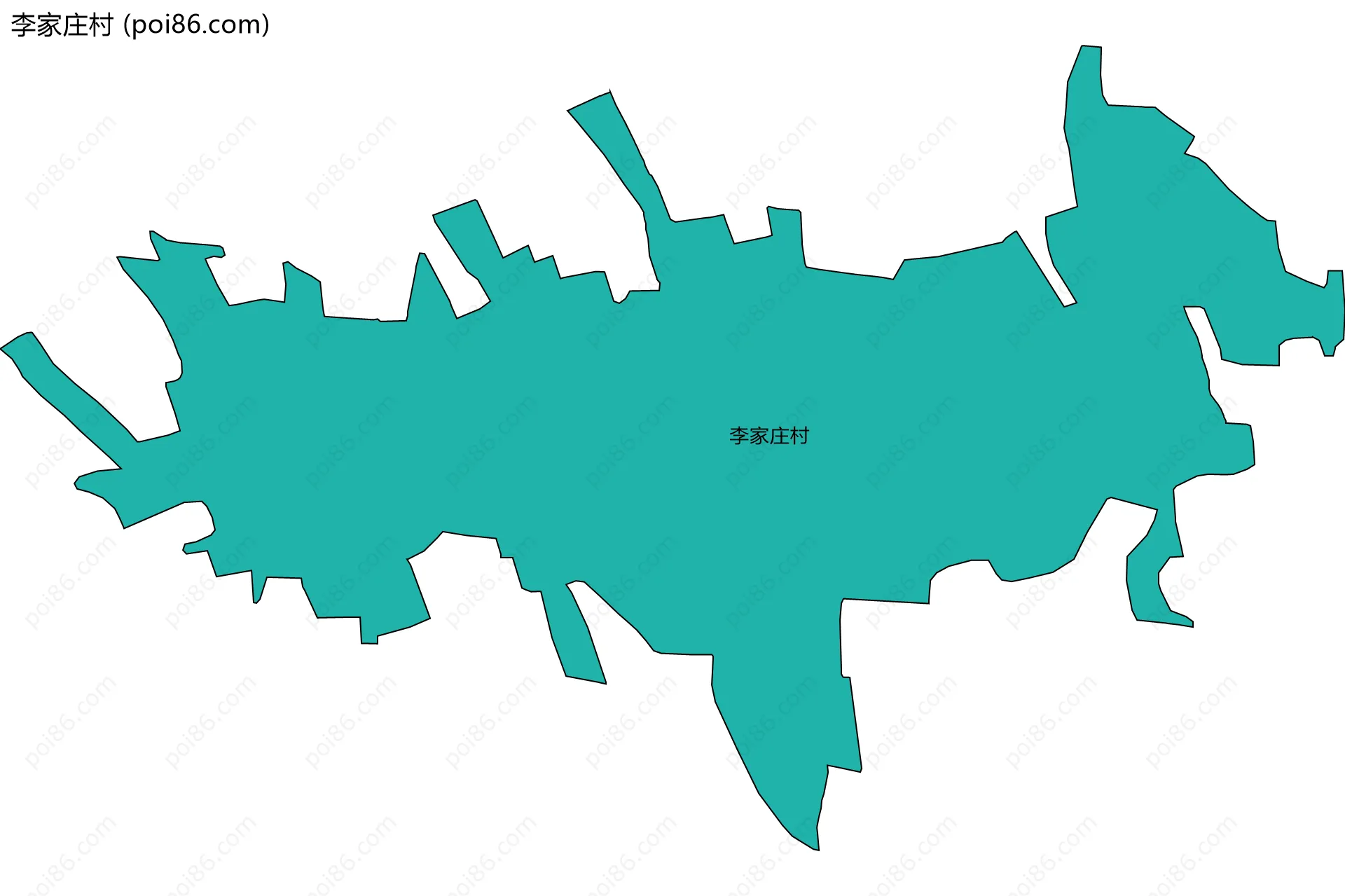 李家庄村边界地图