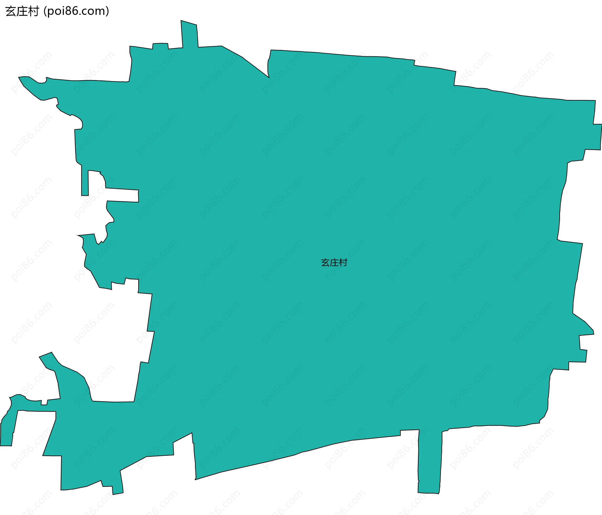 玄庄村边界地图