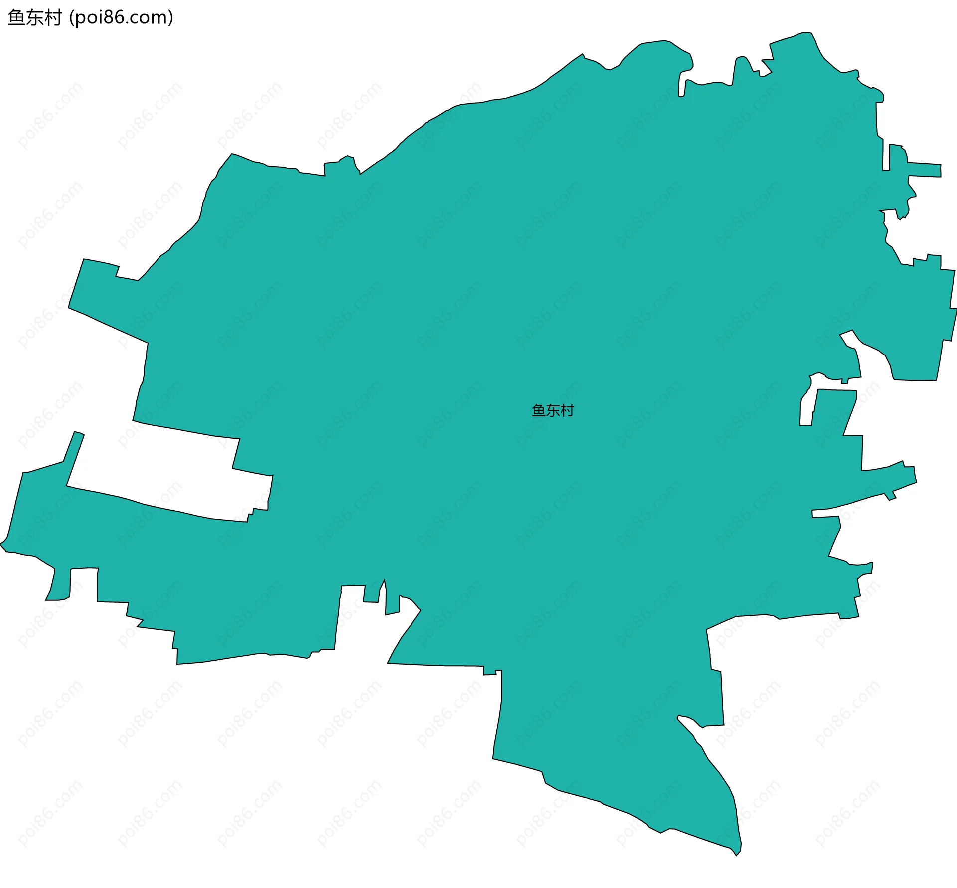 鱼东村边界地图