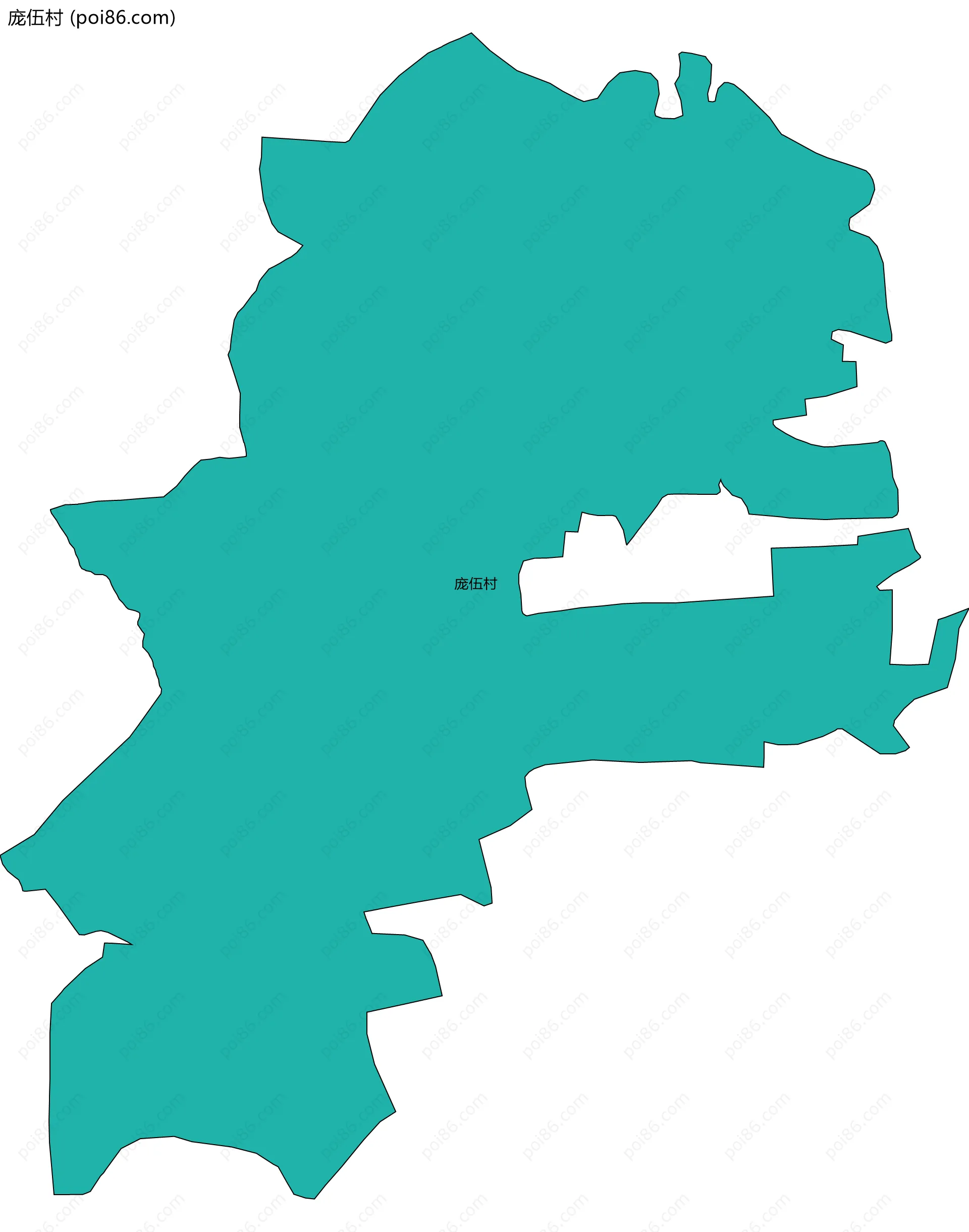 庞伍村边界地图