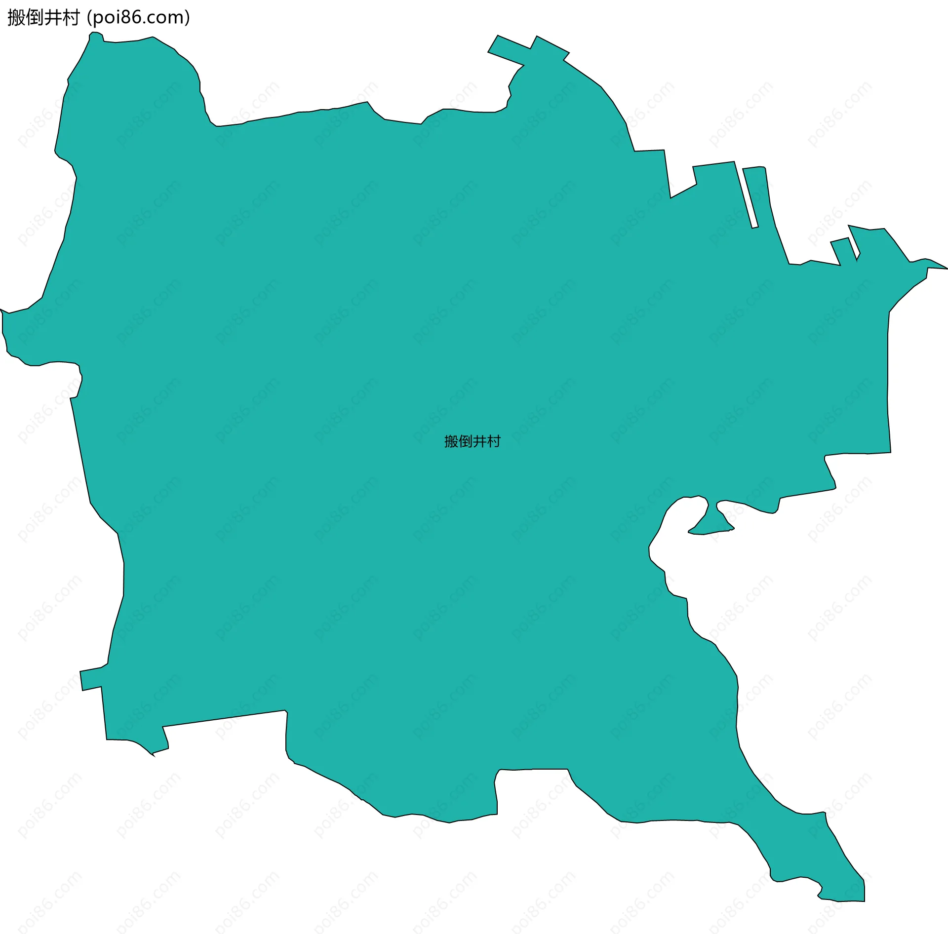 搬倒井村边界地图