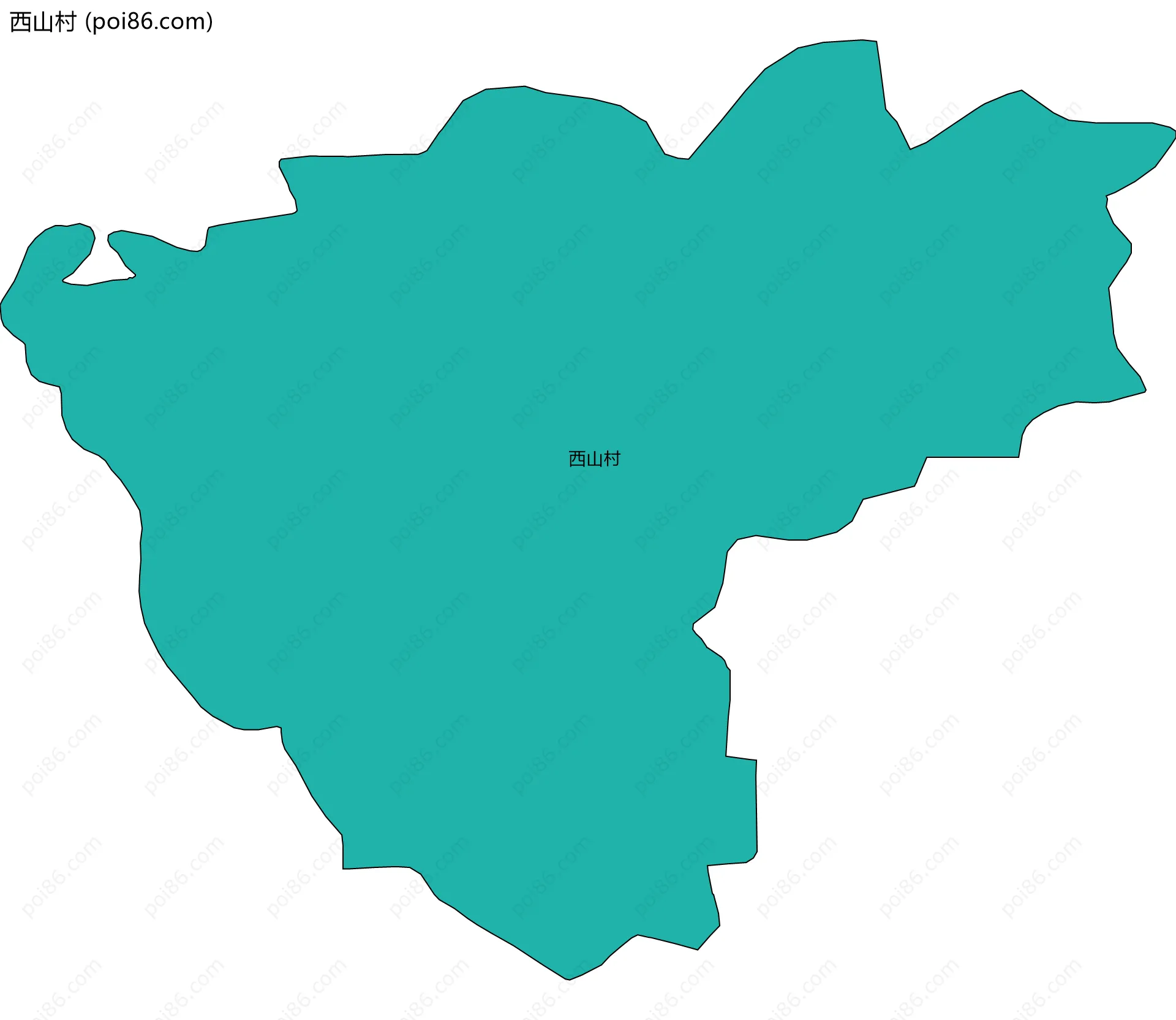 西山村边界地图
