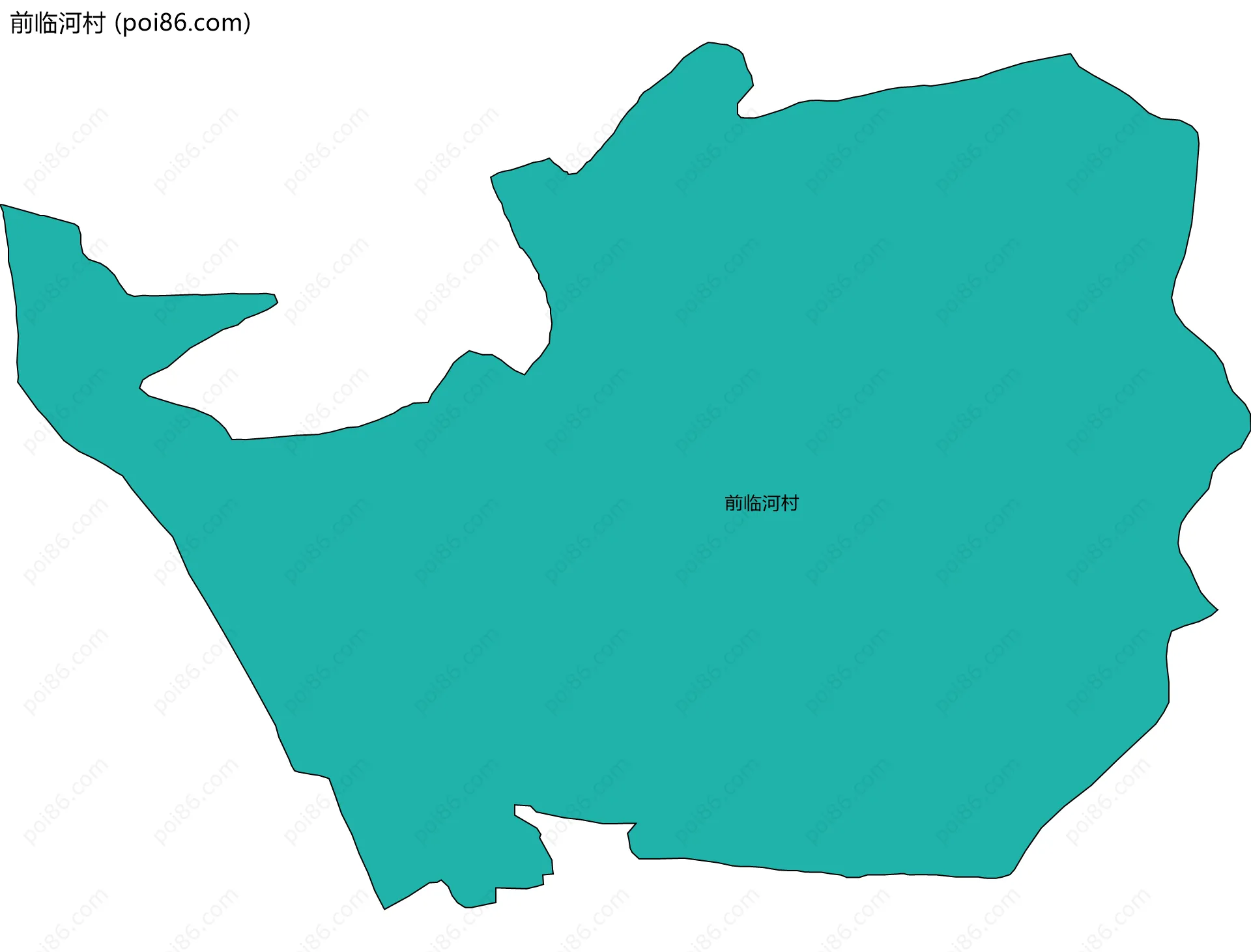 前临河村边界地图