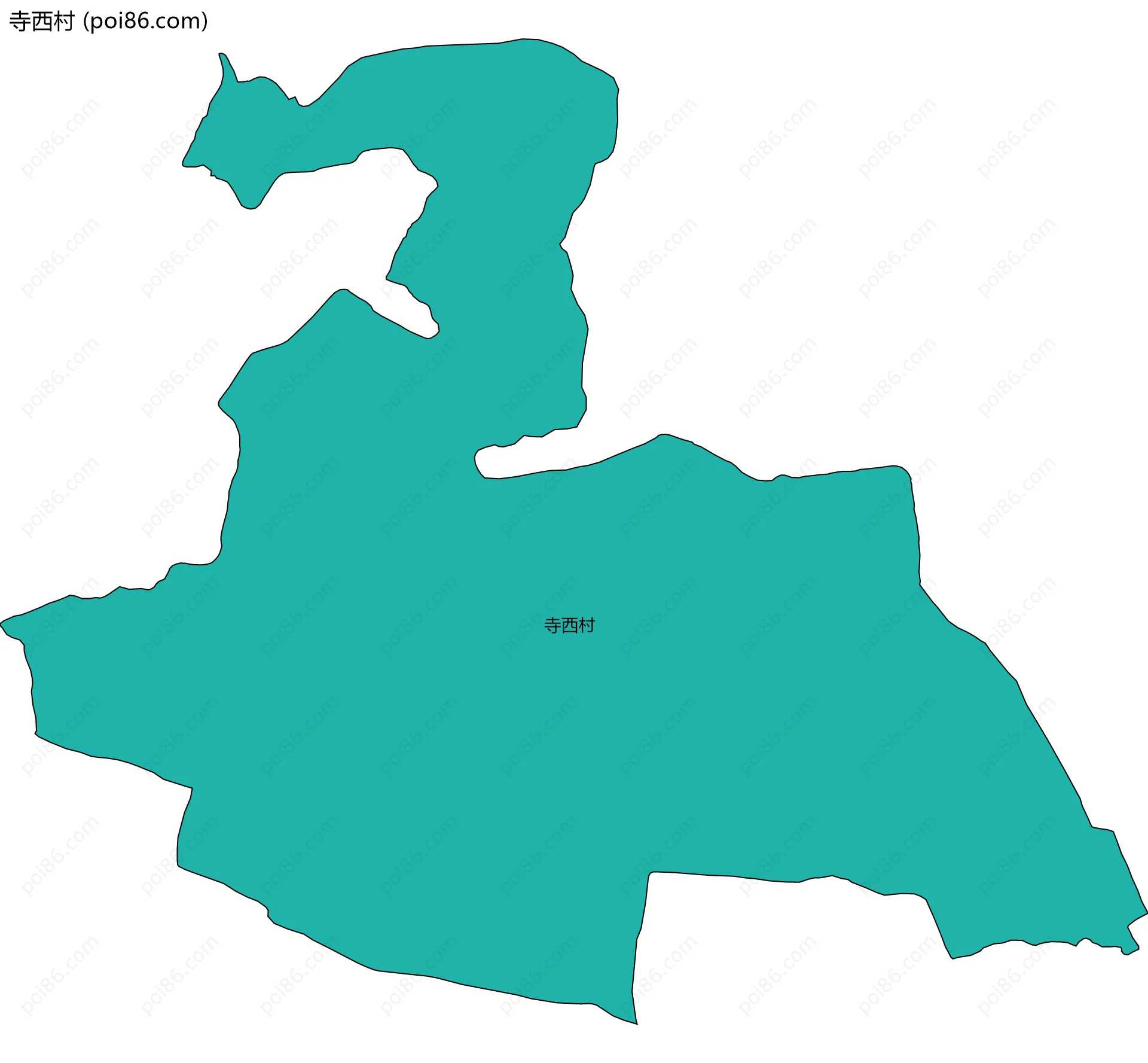 寺西村边界地图