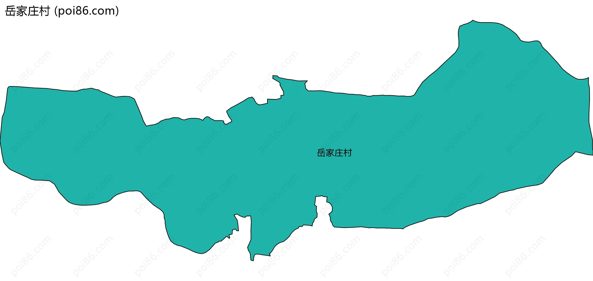 岳家庄村边界地图