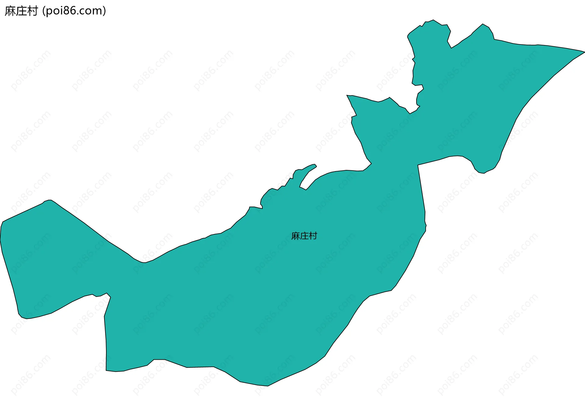 麻庄村边界地图