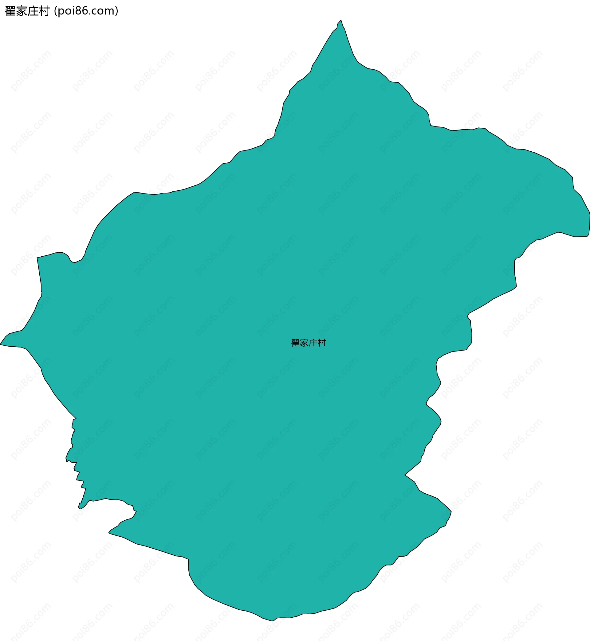 翟家庄村边界地图