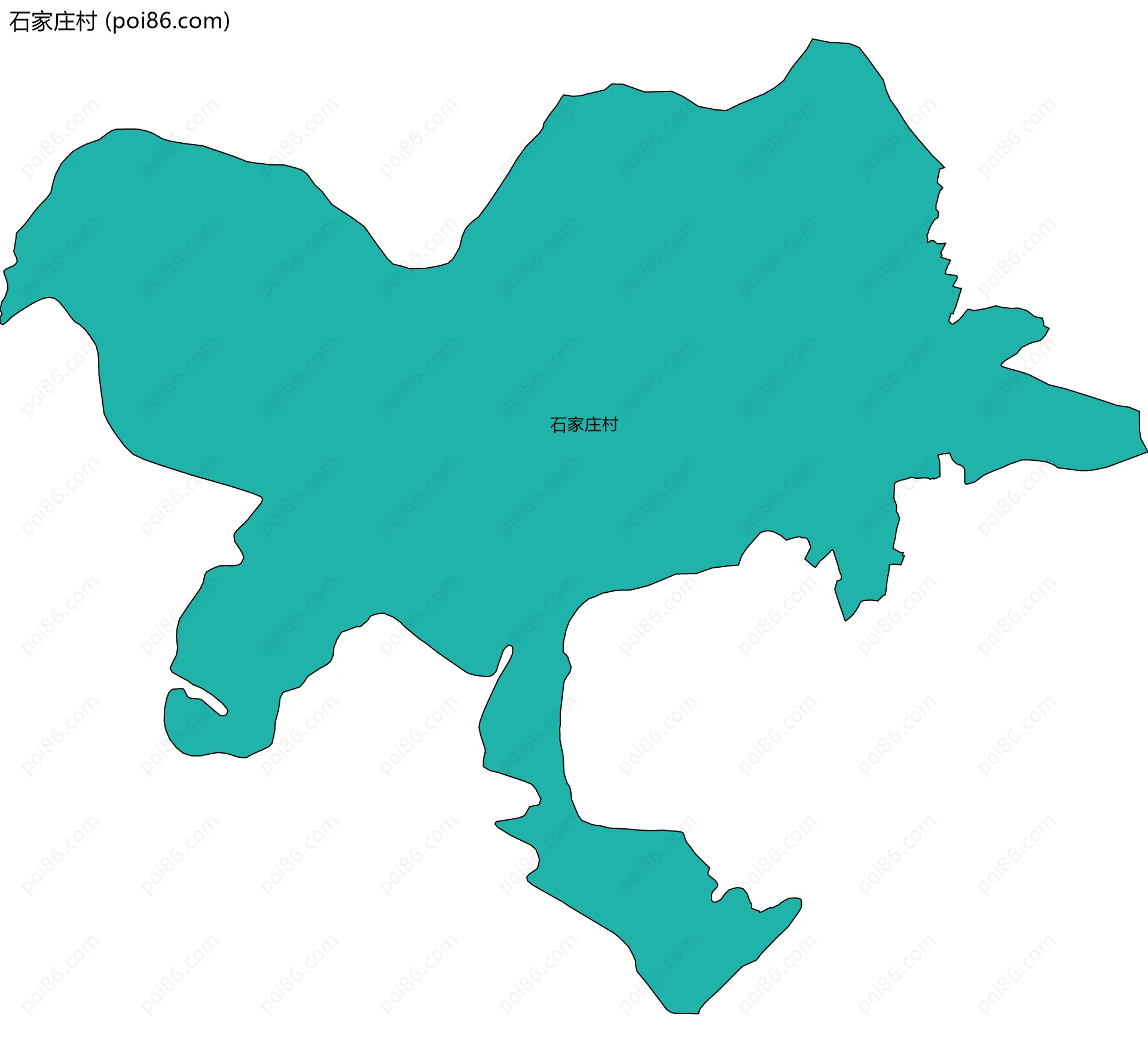 石家庄村边界地图