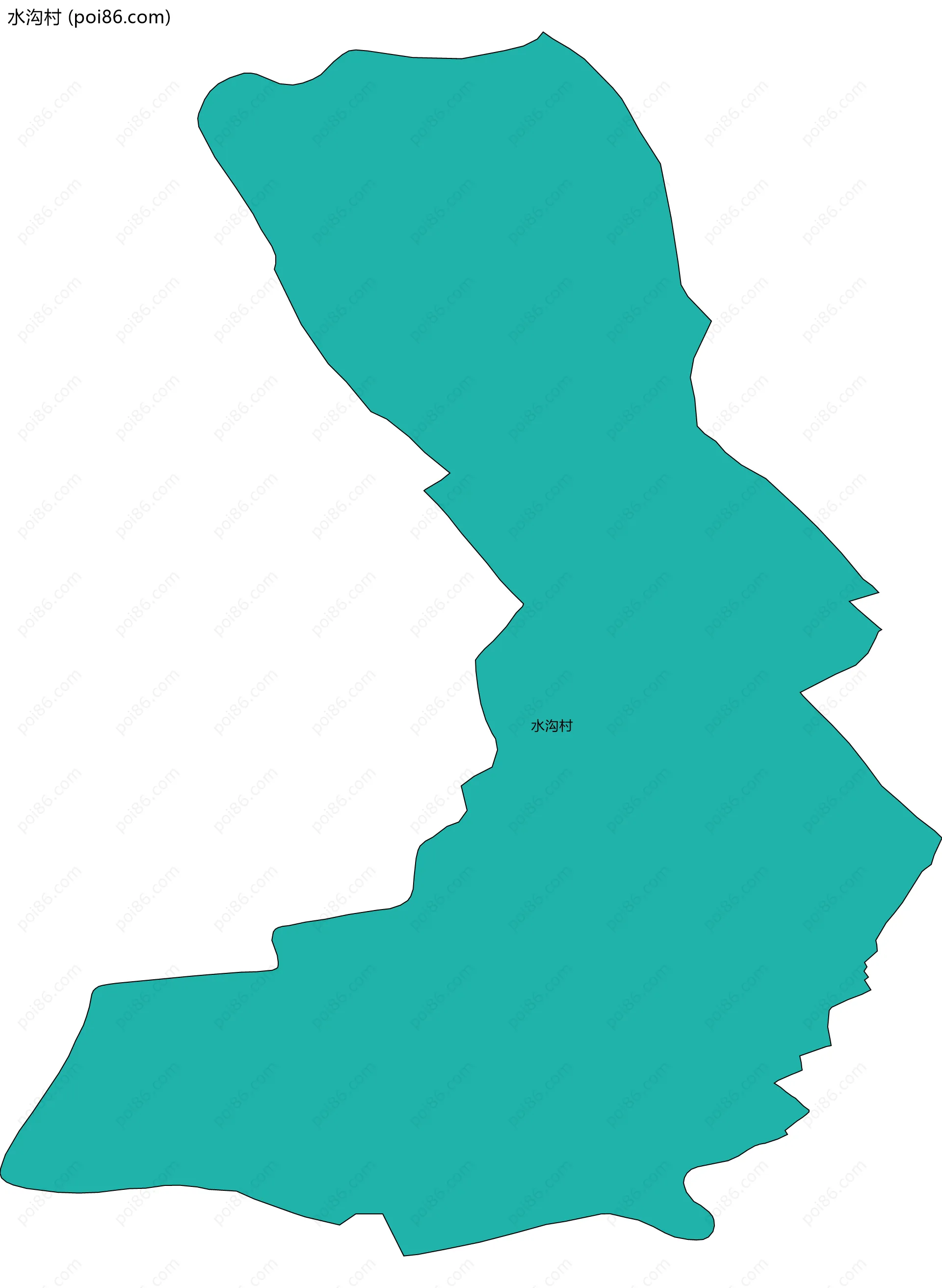 水沟村边界地图