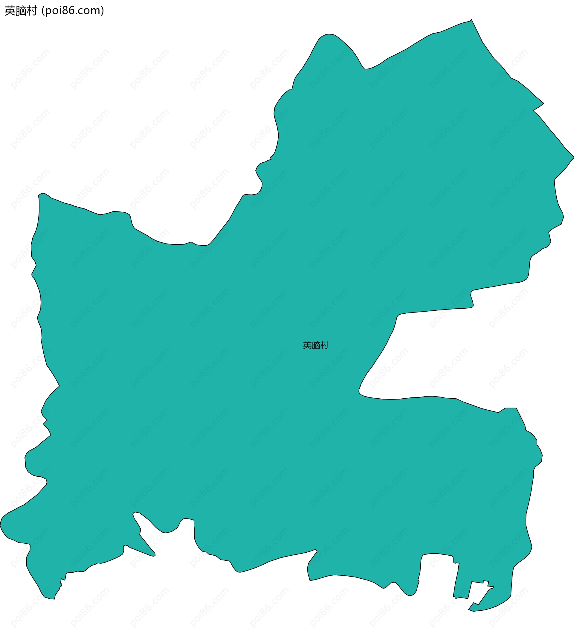 英脑村边界地图