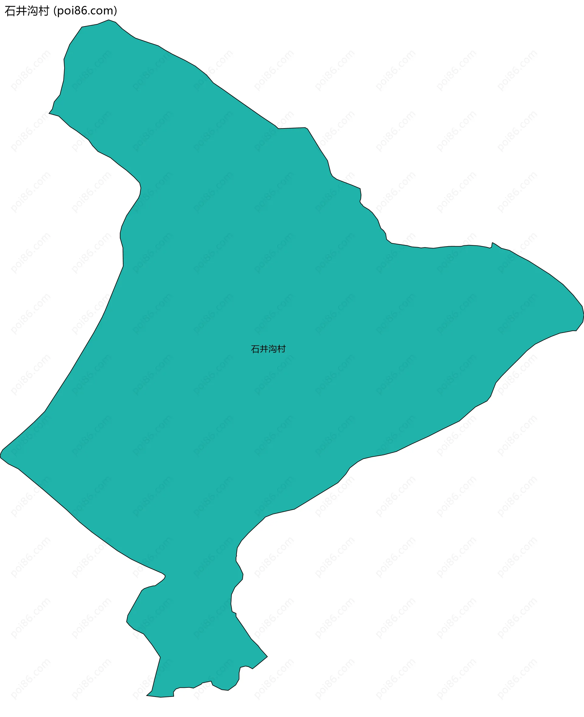 石井沟村边界地图