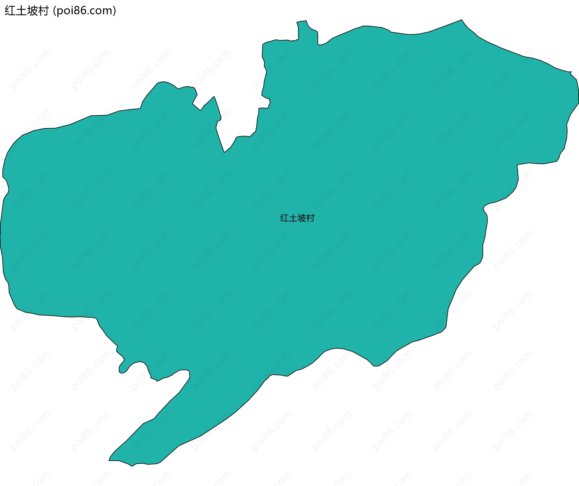 红土坡村边界地图