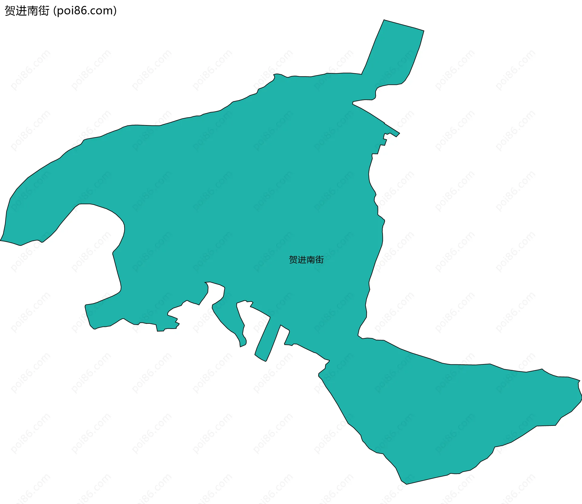贺进南街边界地图