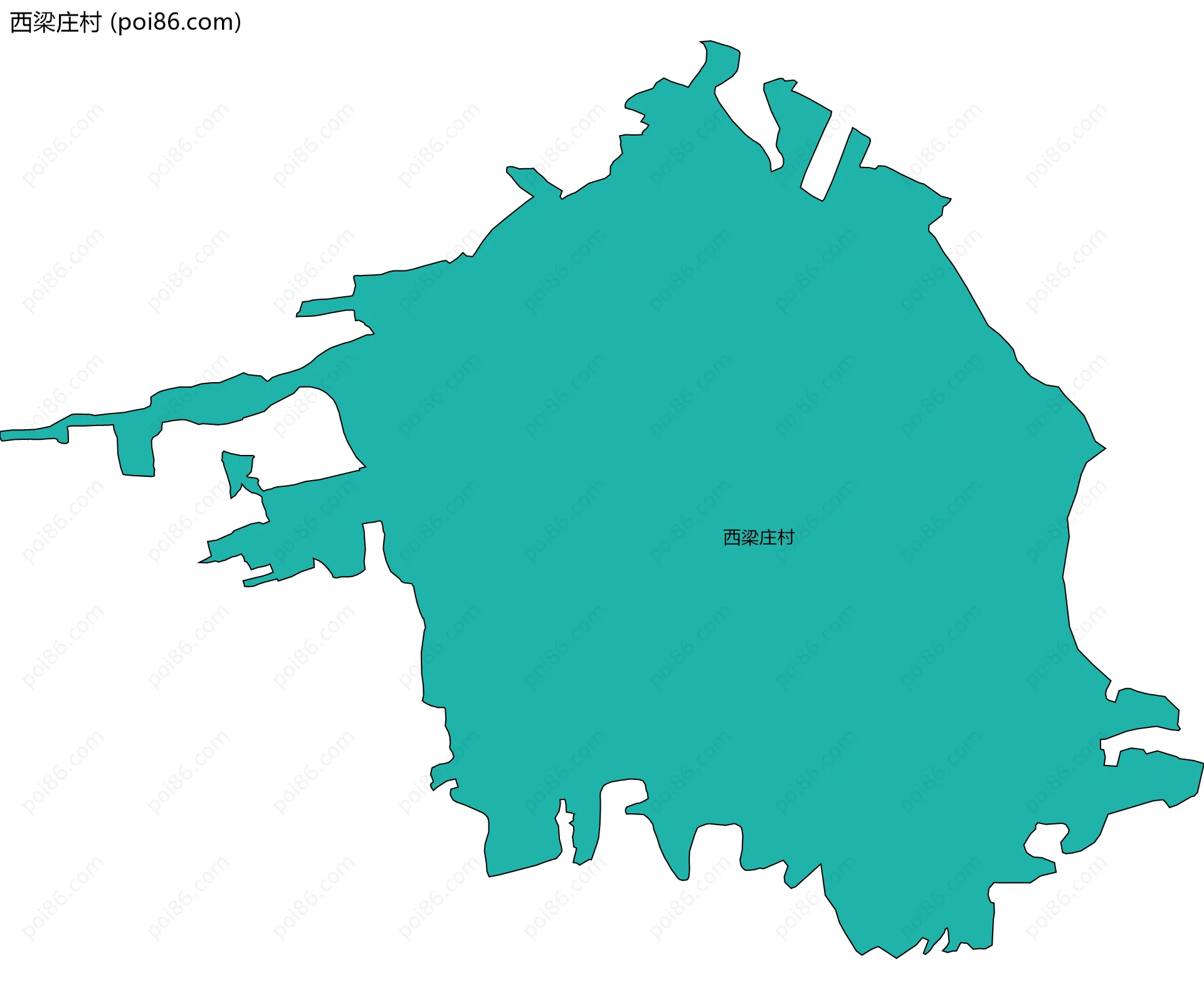 西梁庄村边界地图