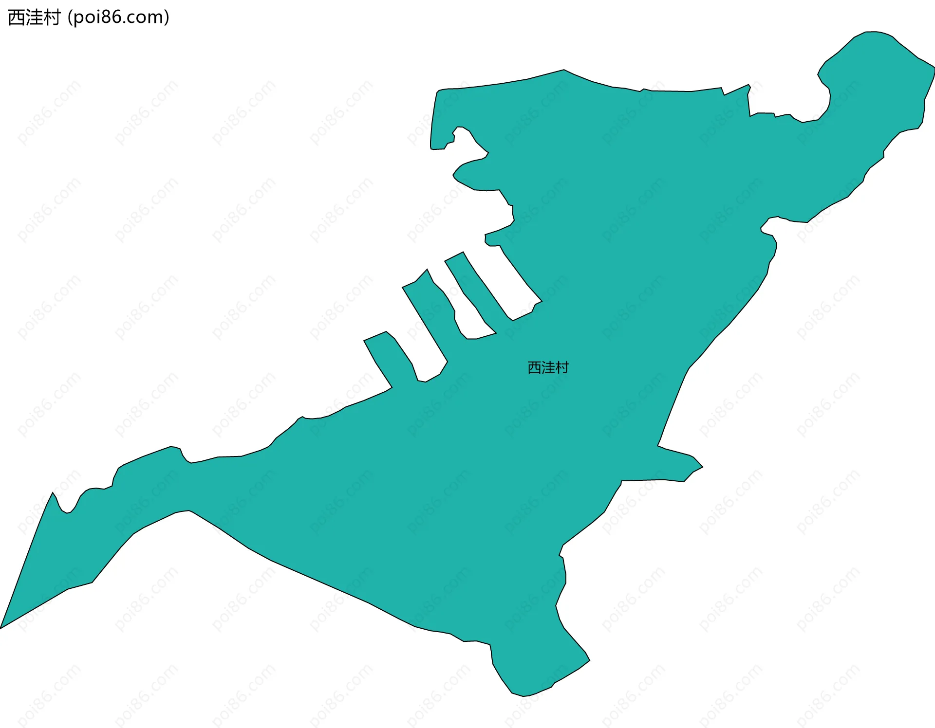 西洼村边界地图