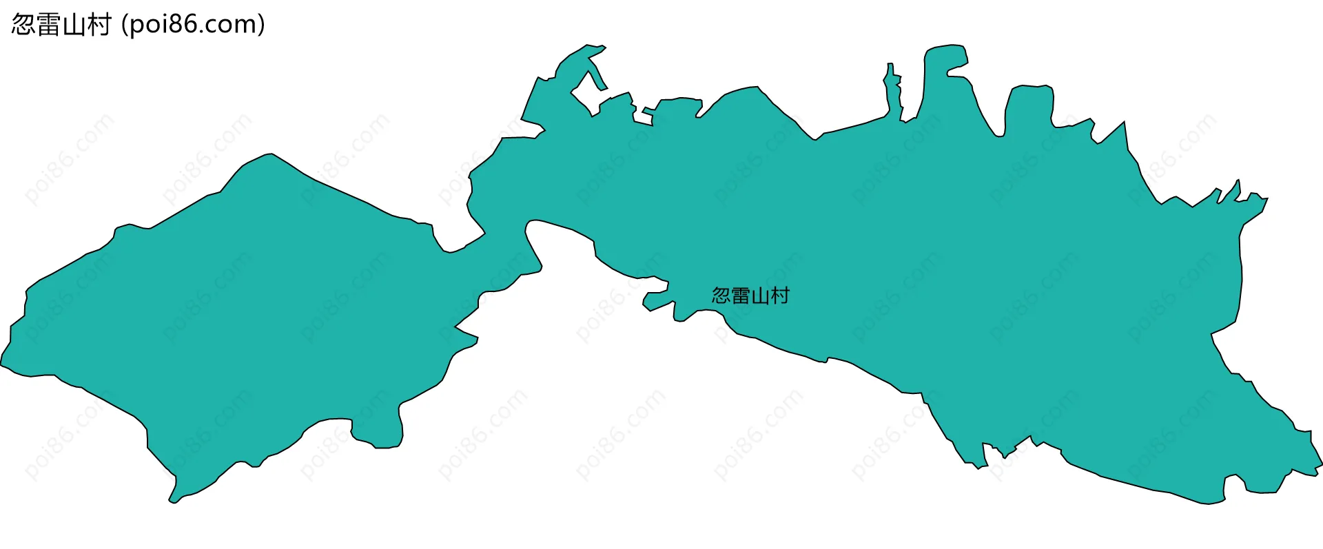 忽雷山村边界地图