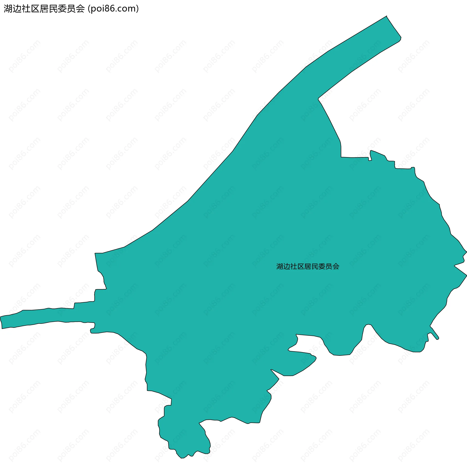 湖边社区居民委员会边界地图