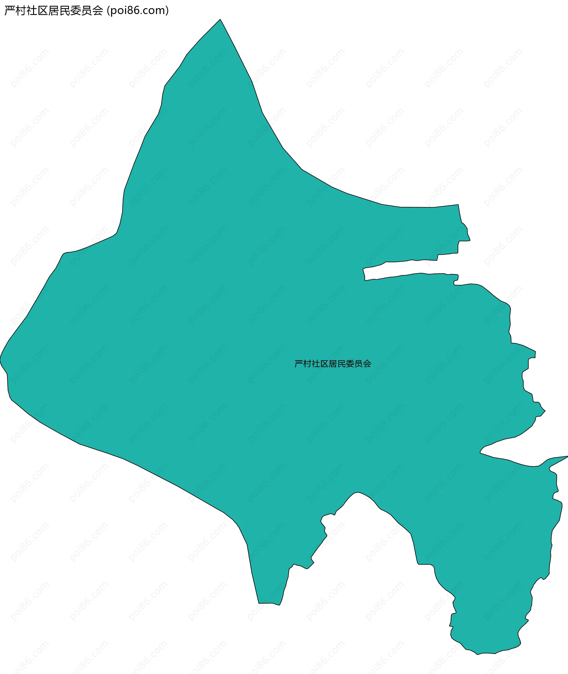 严村社区居民委员会边界地图