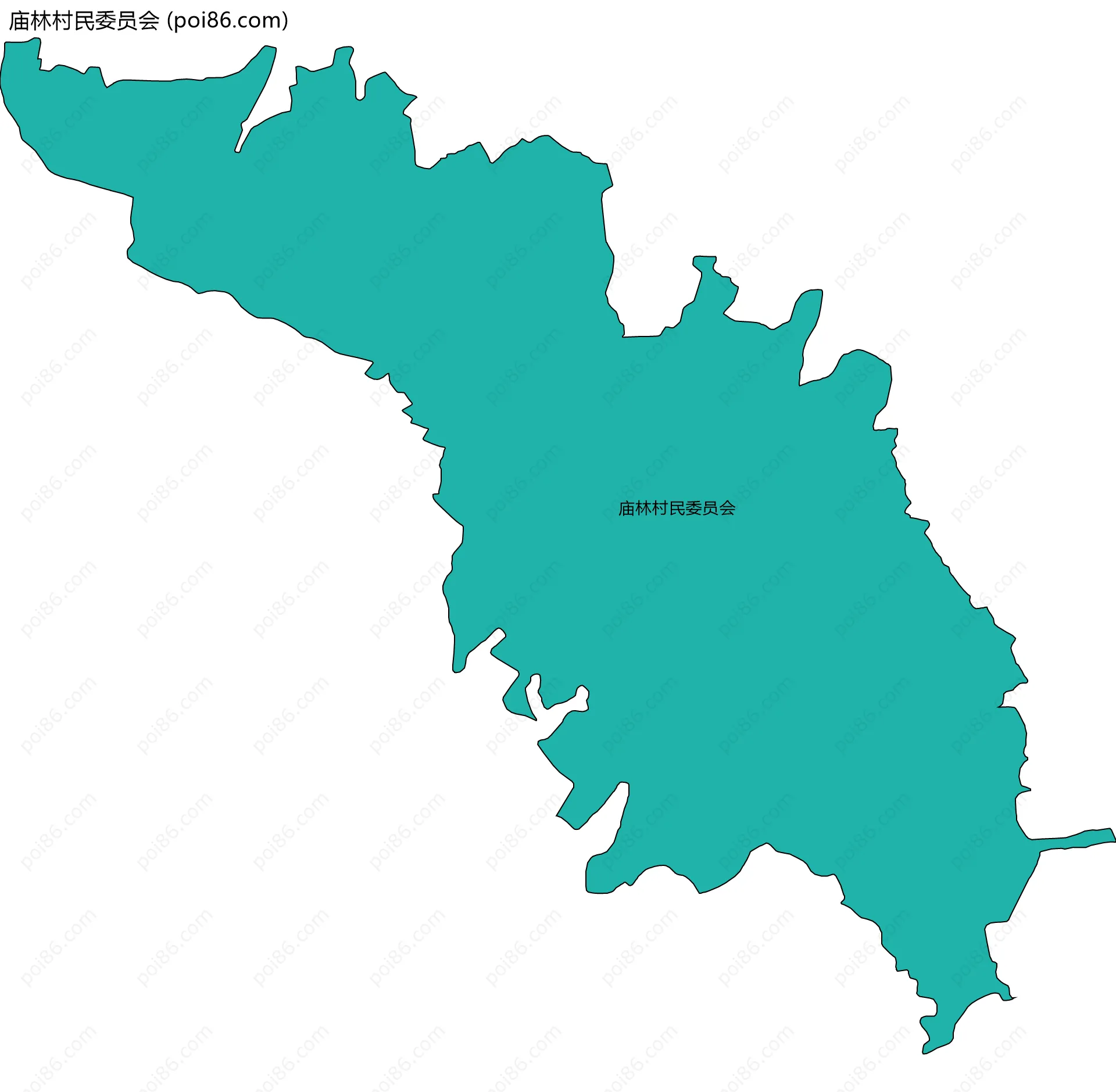 庙林村民委员会边界地图