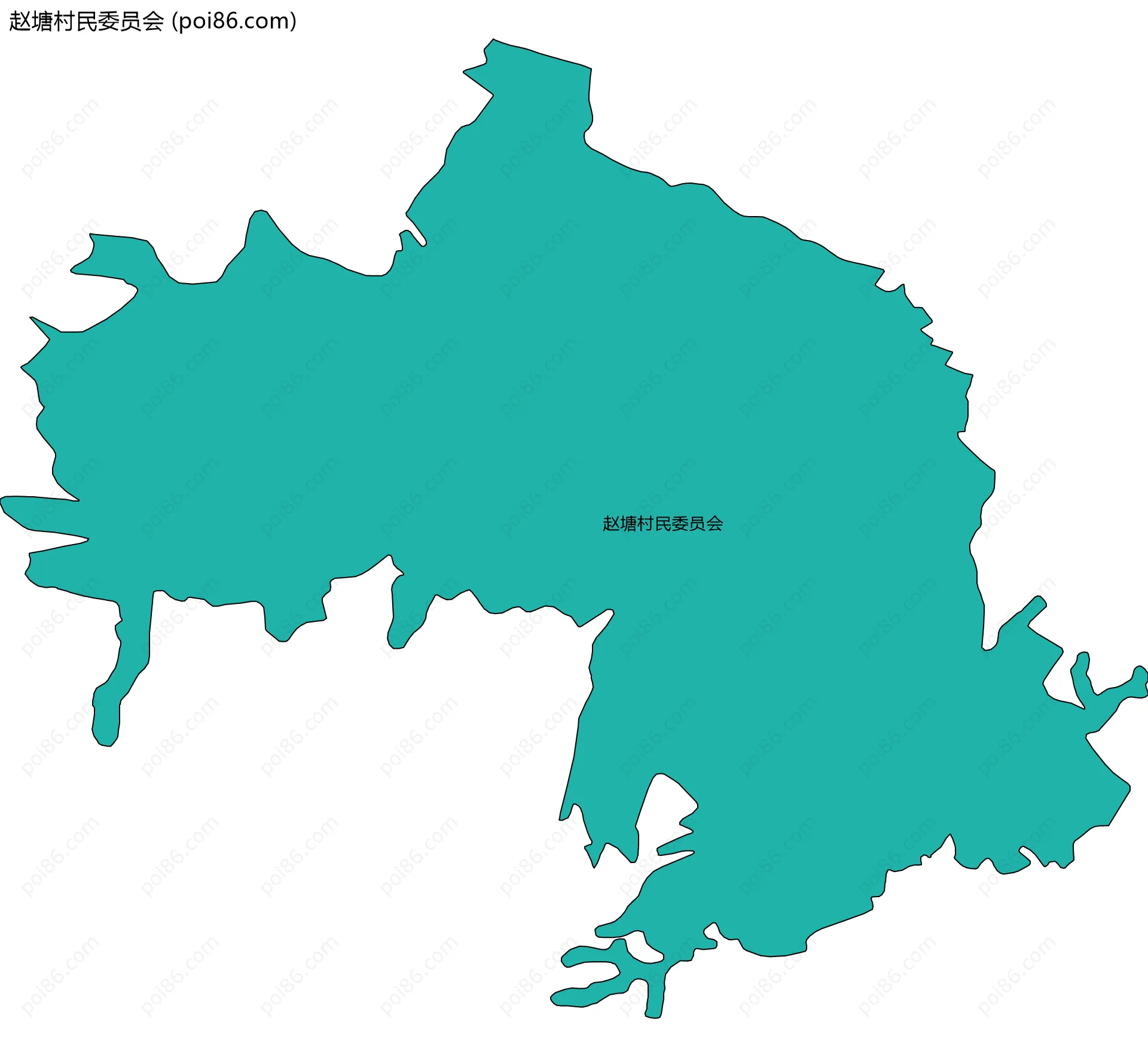 赵塘村民委员会边界地图