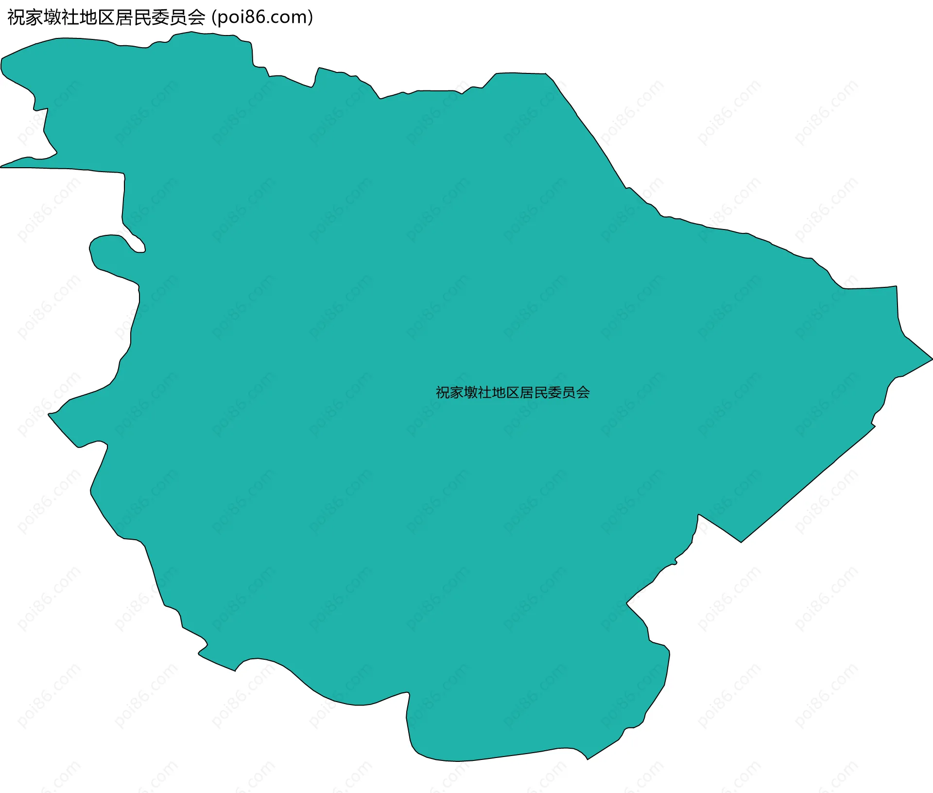 祝家墩社地区居民委员会边界地图