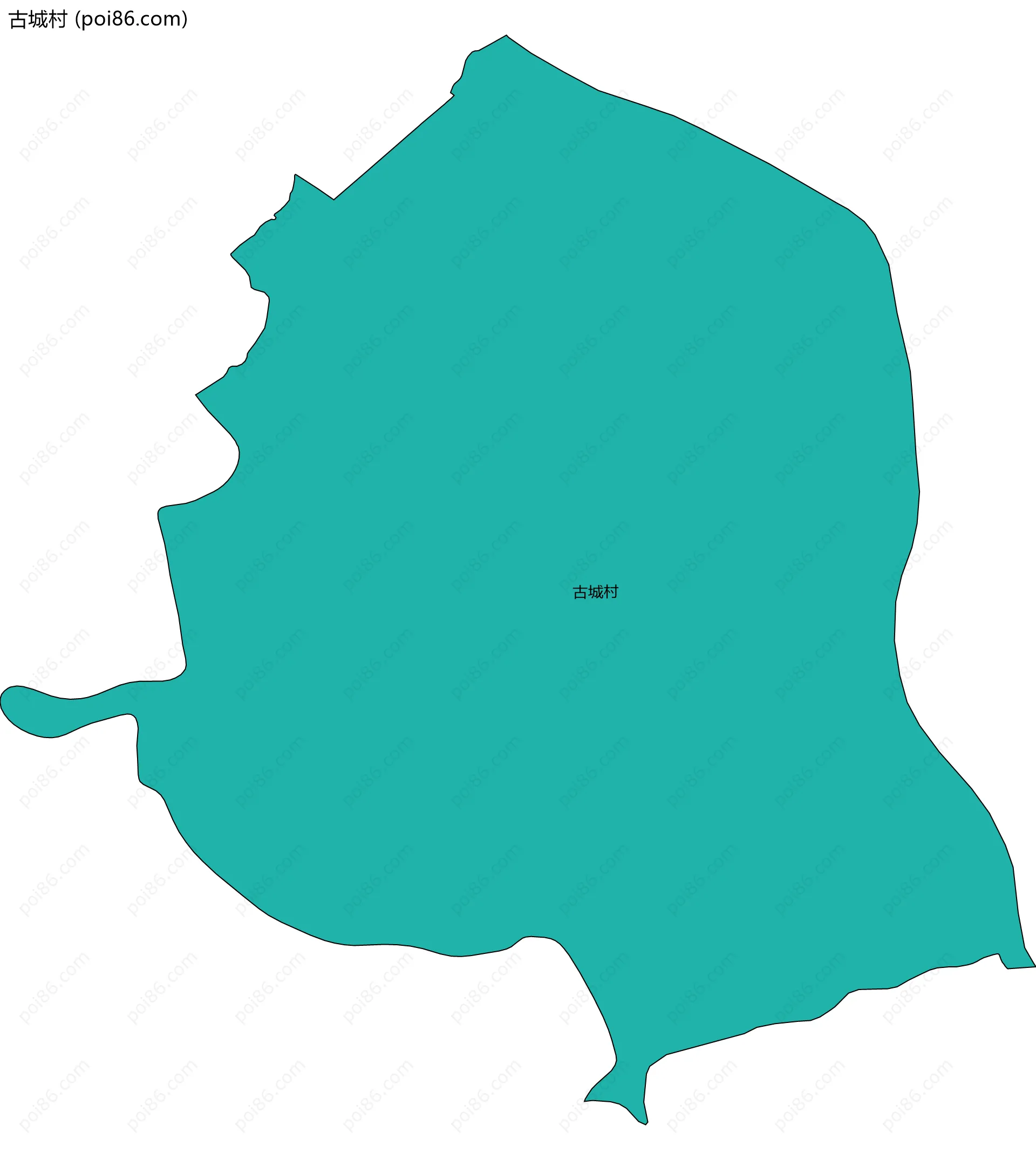 古城村边界地图