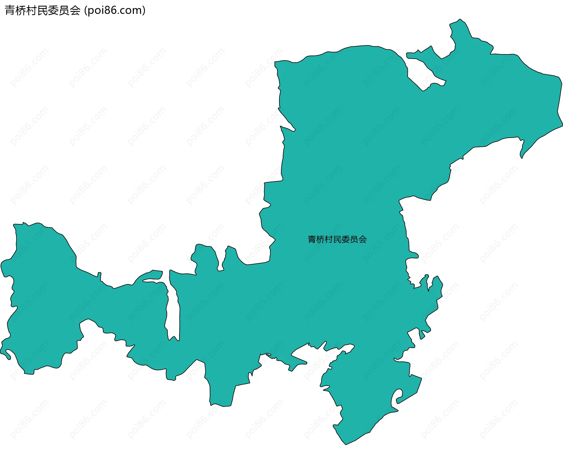 青桥村民委员会边界地图