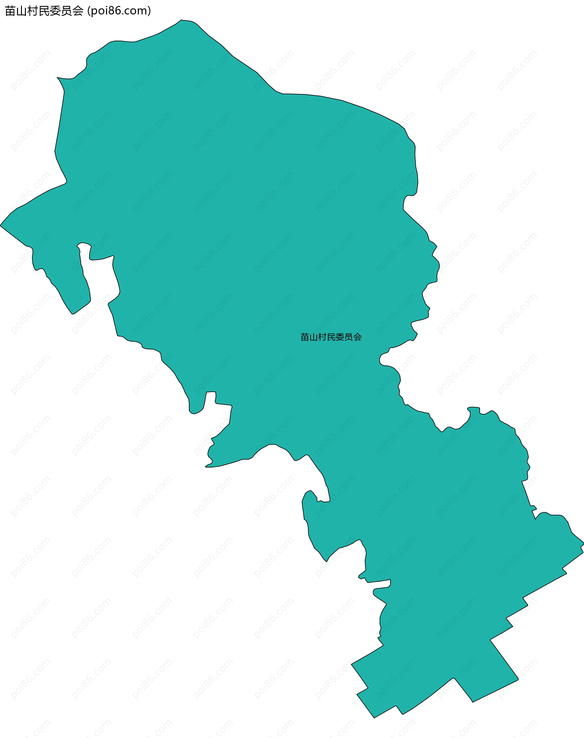 苗山村民委员会边界地图