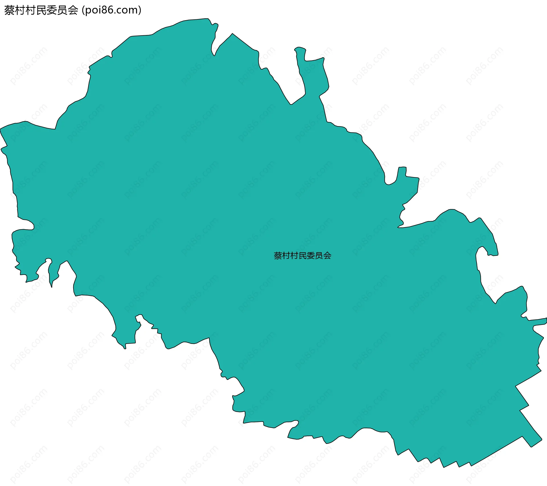 蔡村村民委员会边界地图