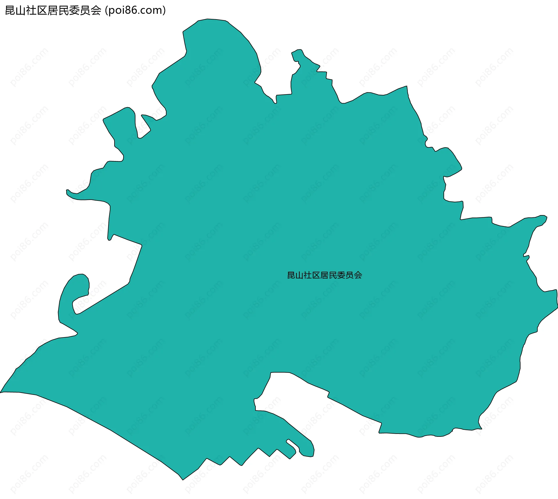 昆山社区居民委员会边界地图