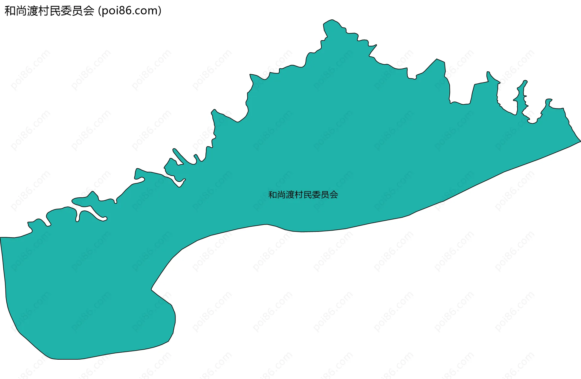 和尚渡村民委员会边界地图