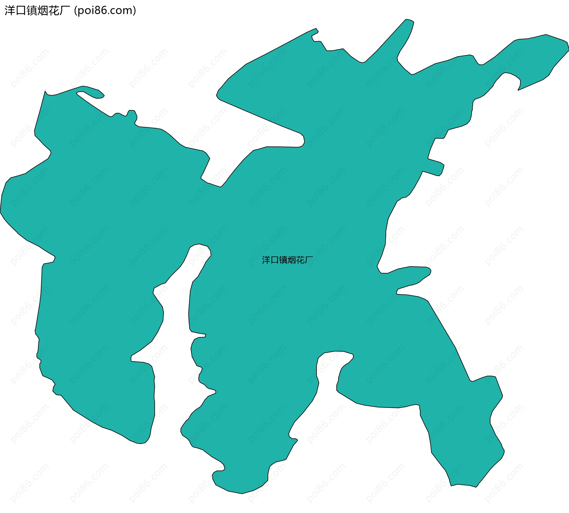 洋口镇烟花厂边界地图