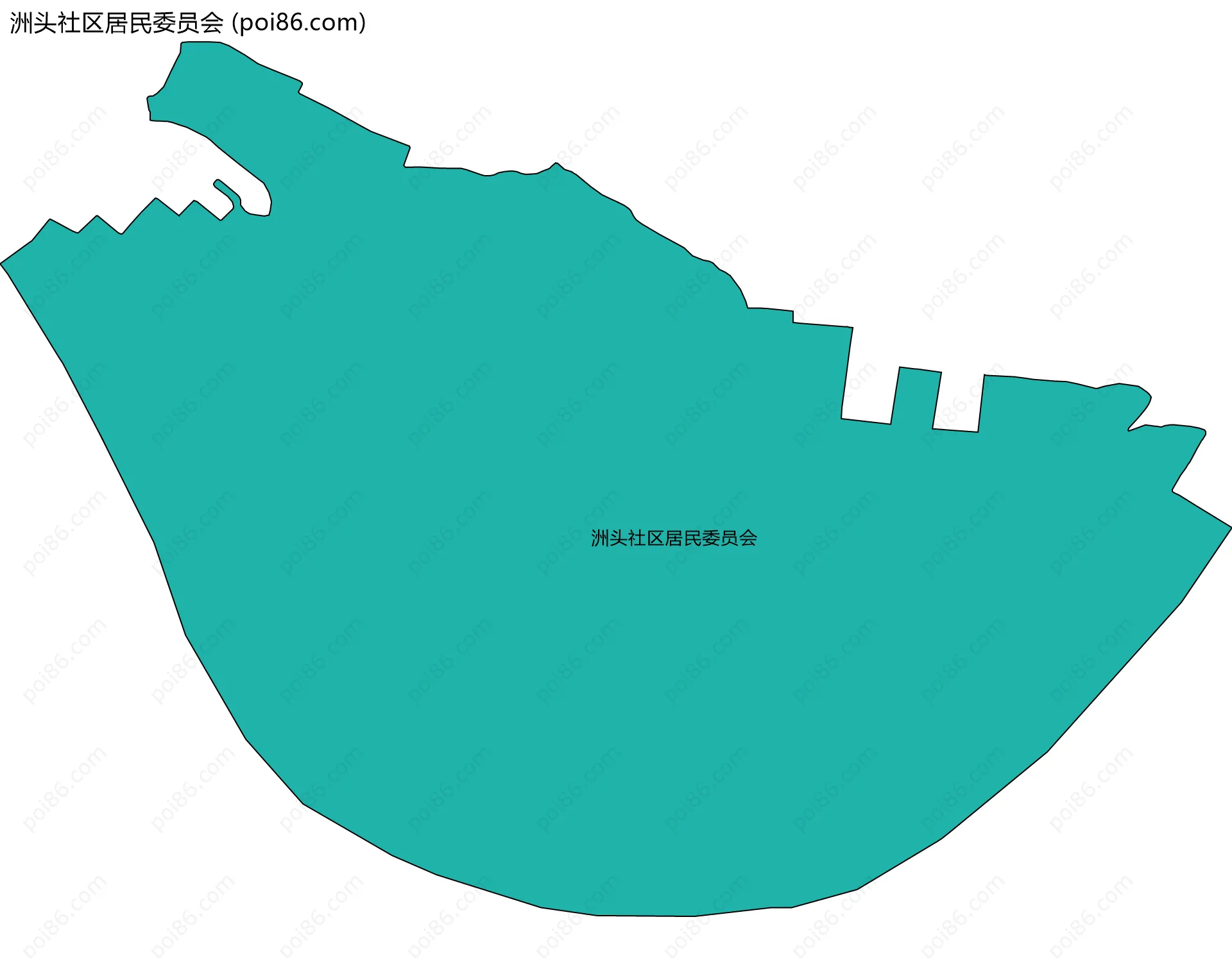 洲头社区居民委员会边界地图