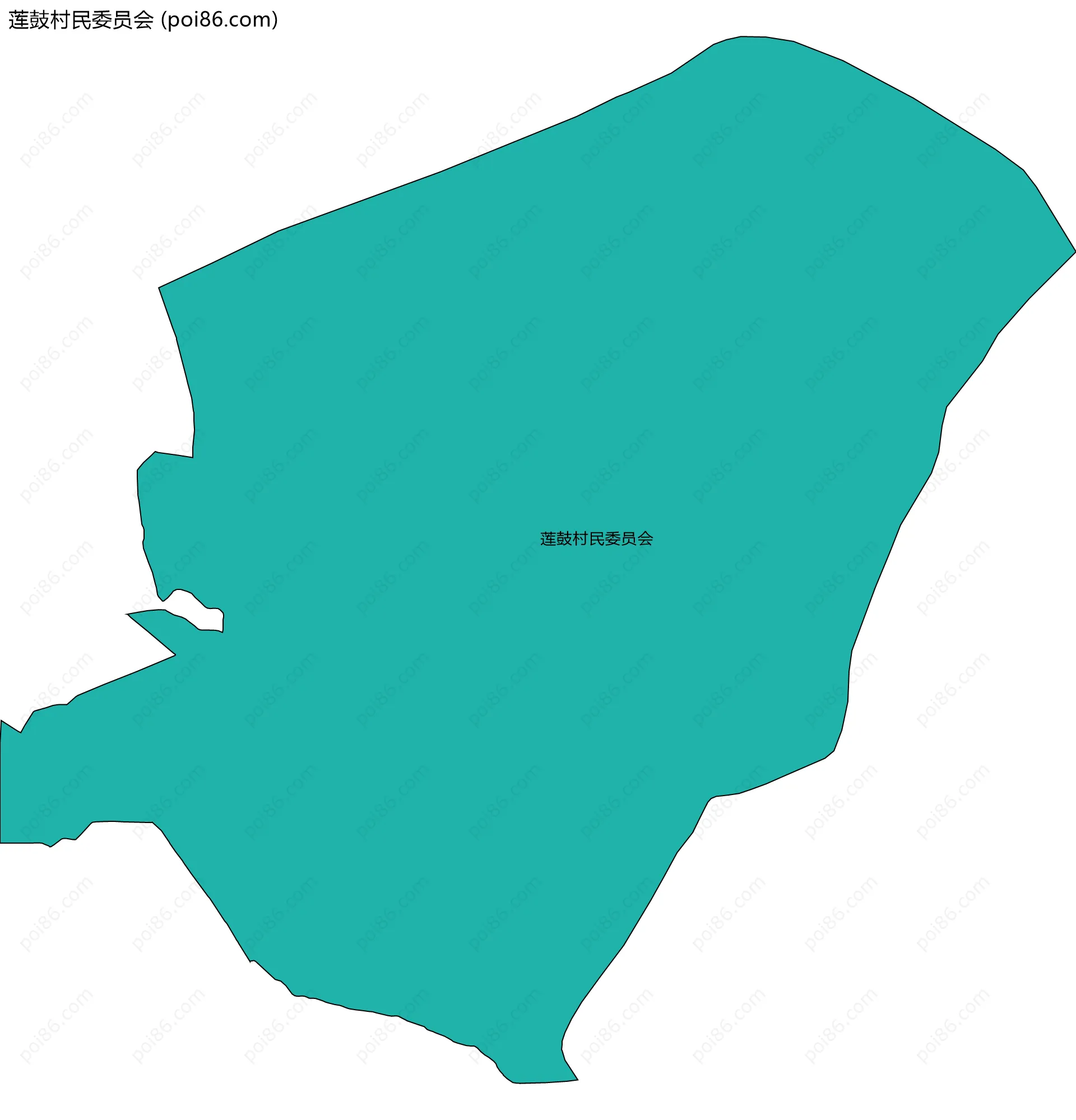 莲鼓村民委员会边界地图