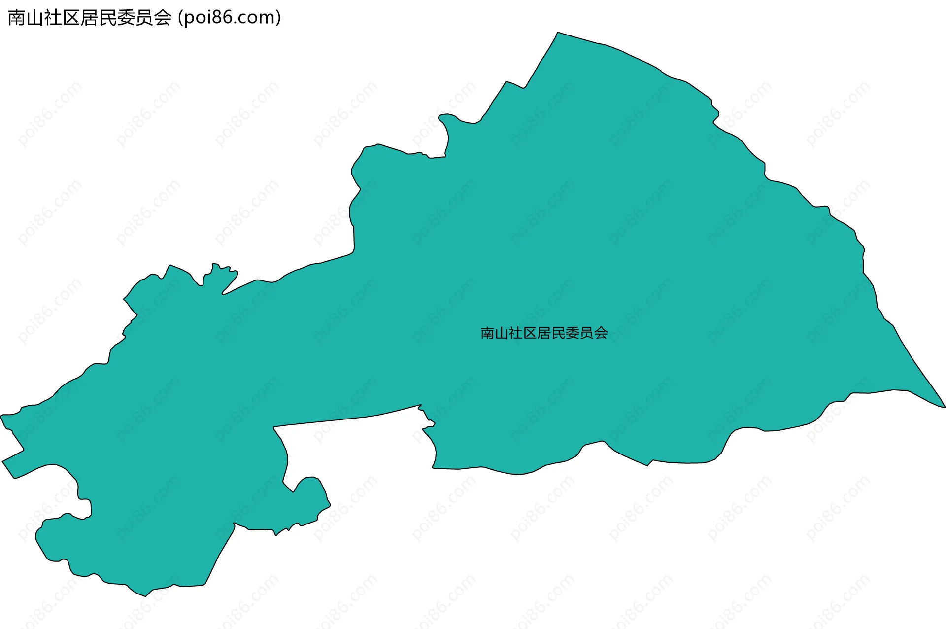 南山社区居民委员会边界地图