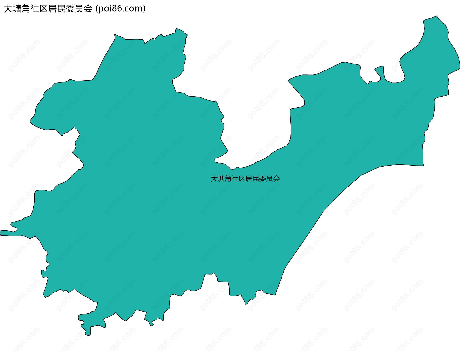 大塘角社区居民委员会边界地图