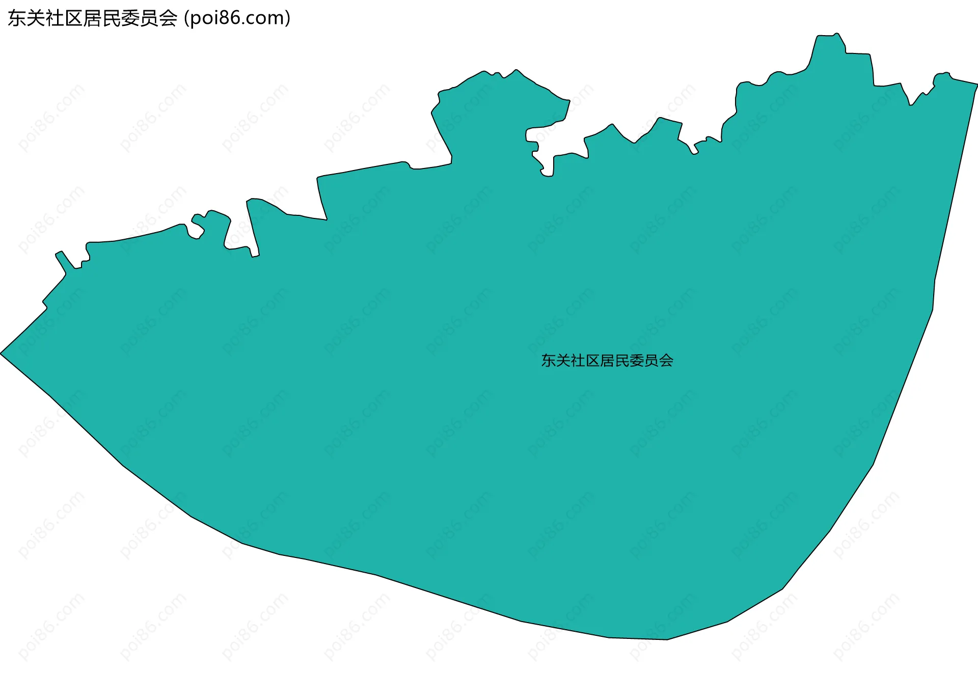 东关社区居民委员会边界地图