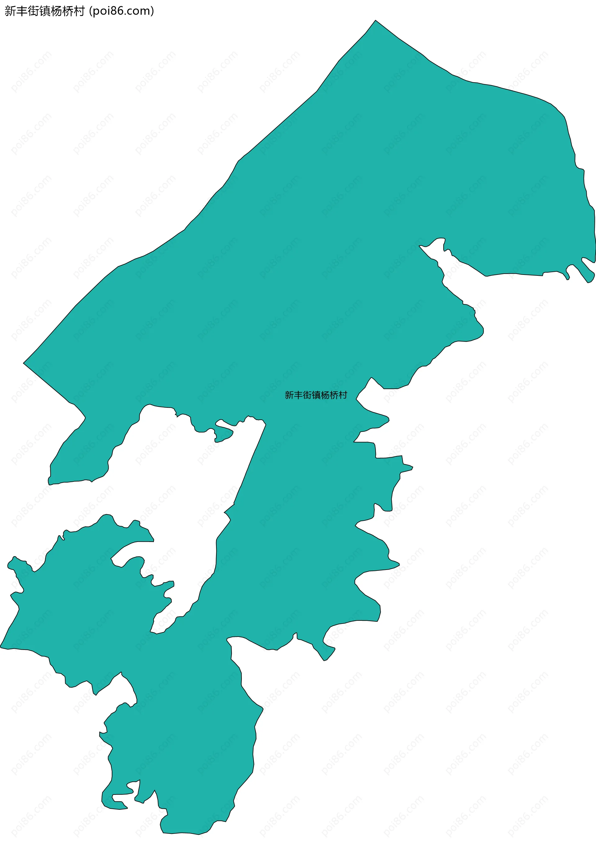 新丰街镇杨桥村边界地图