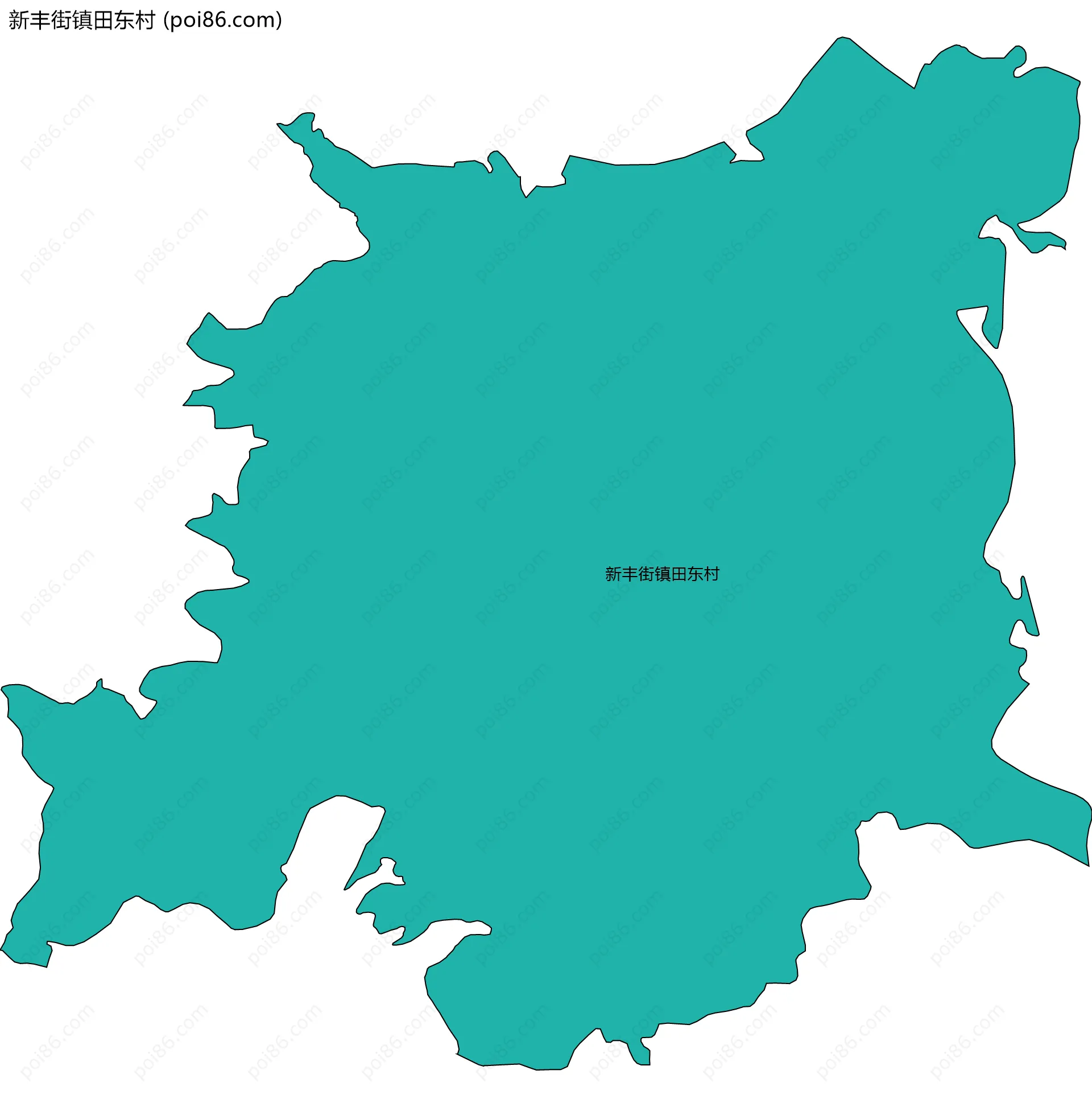 新丰街镇田东村边界地图