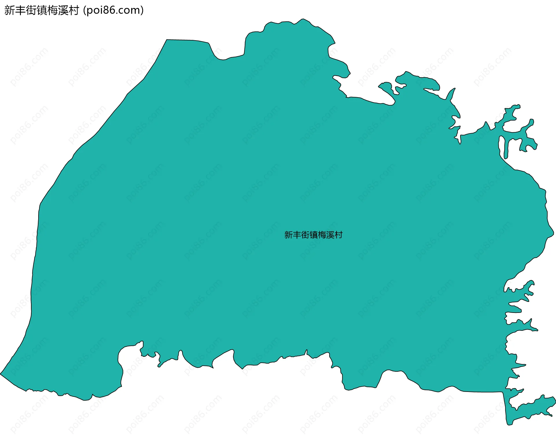 新丰街镇梅溪村边界地图